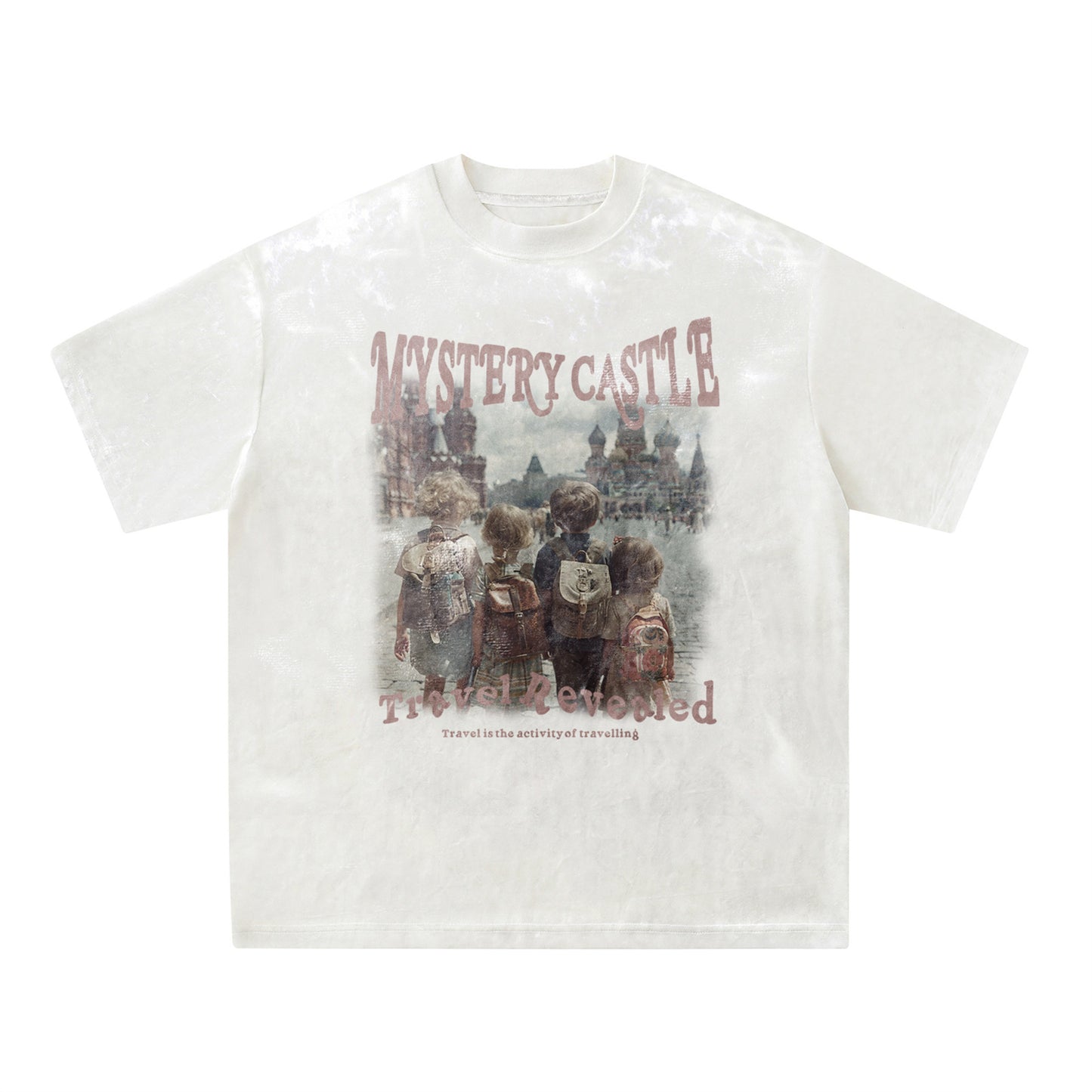 Distorted vintage hip hop character print short sleeve t-shirt summer top