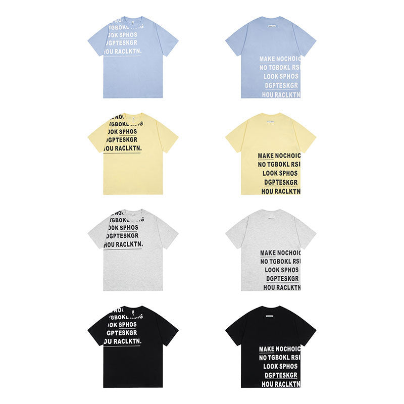 Vintage Tišö Rt Letter Print Short Sleeve T-Shirt