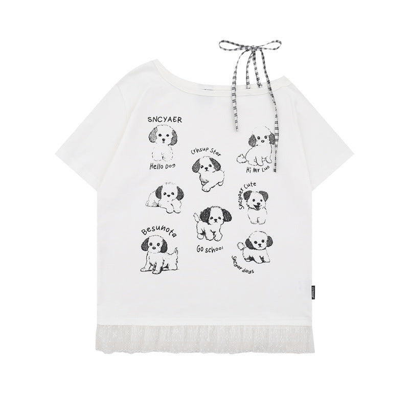 US drip outfits Summer Vintage Casual Loose Women Short Sleeve T-Shirts