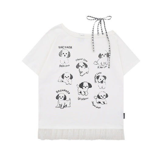 US drip outfits Summer Vintage Casual Loose Women Short Sleeve T-Shirts