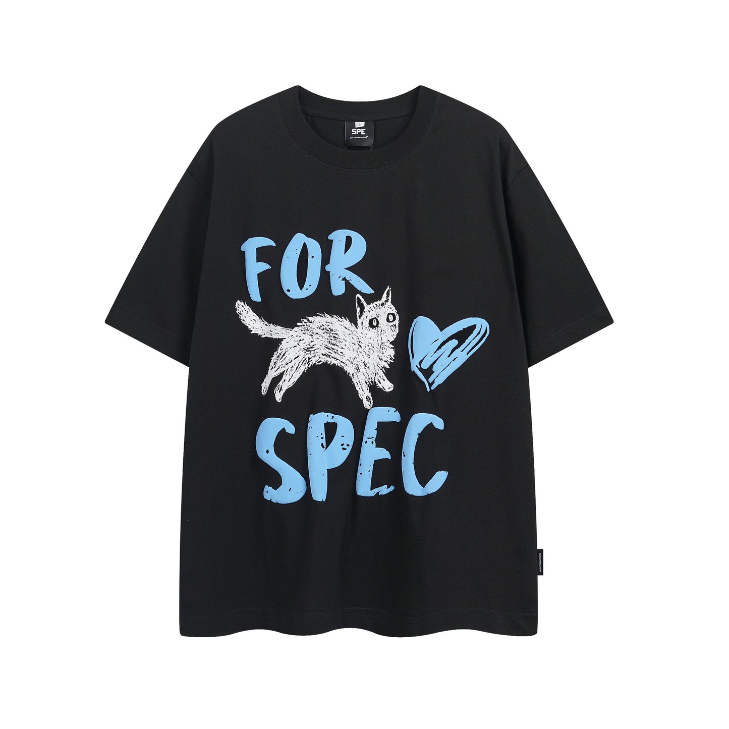 Vestimenta De Los 90 Summer Vintage Cat Graffiti Short Sleeve T-Shirt