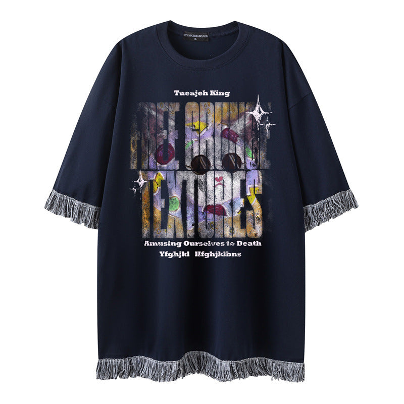 Camisetas streetwear Summer Vintage Square Cat Casual Loose Short Sleeve T-Shirt