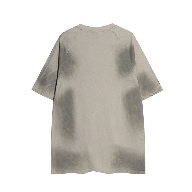 US drip outfits summer vintage do old loose short sleeve T-Shirts