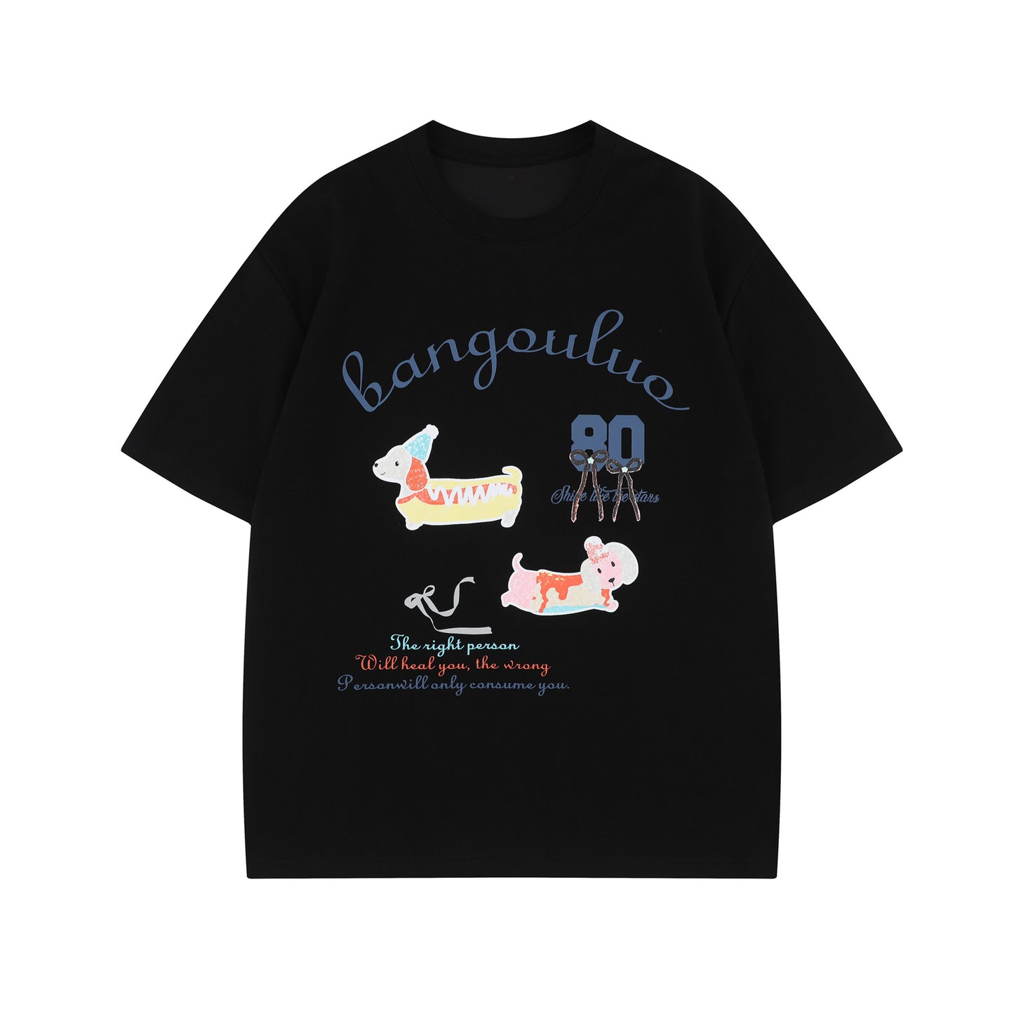 Unisex T-shirts Summer Vintage Cartoon Men's Loose Short Sleeve T-Shirt