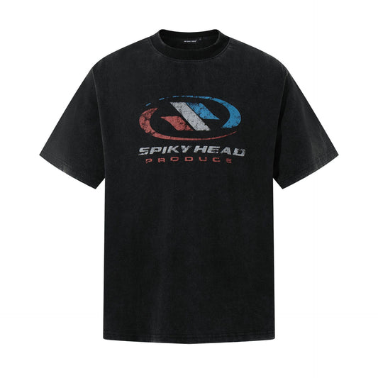 Hip Hop Clothing Summer Vintage Wash T-Shirt Short Sleeve
