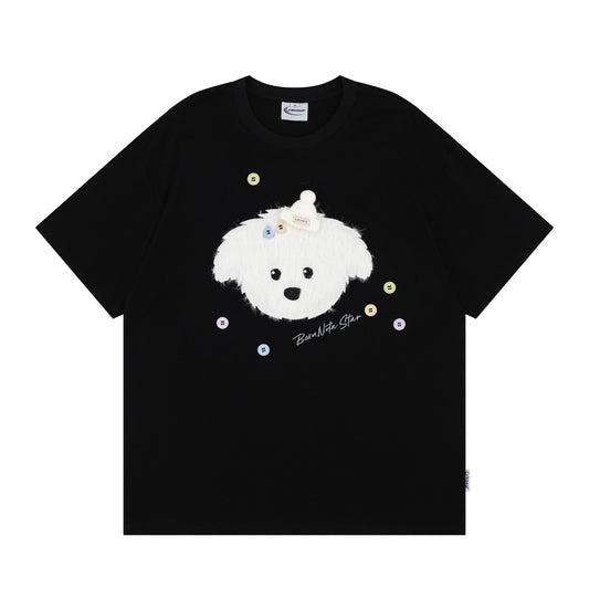 Distorted vintage short-sleeved t-shirt summer loose casual top