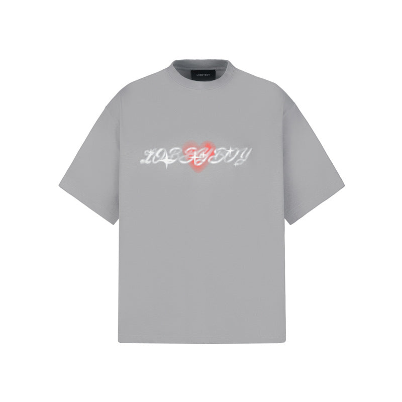 Stone Wash T shirt Retro Short Sleeve Loose T-Shirt