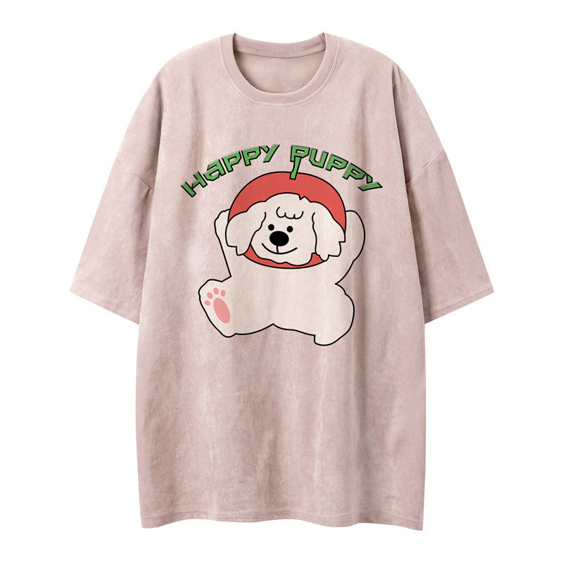 US drip outfits Summer Paleo Animal Print Casual Loose Short Sleeve T-Shirts