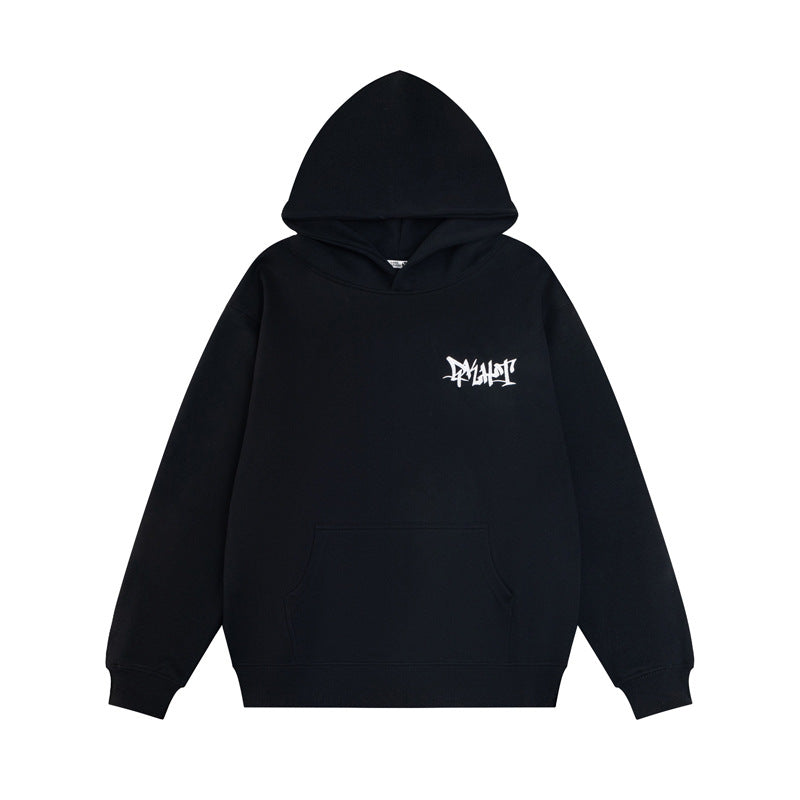 Streetwear Hoodie Letter Embroidered Hooded Sweater Men's Autumn Loose Casual Hoodie