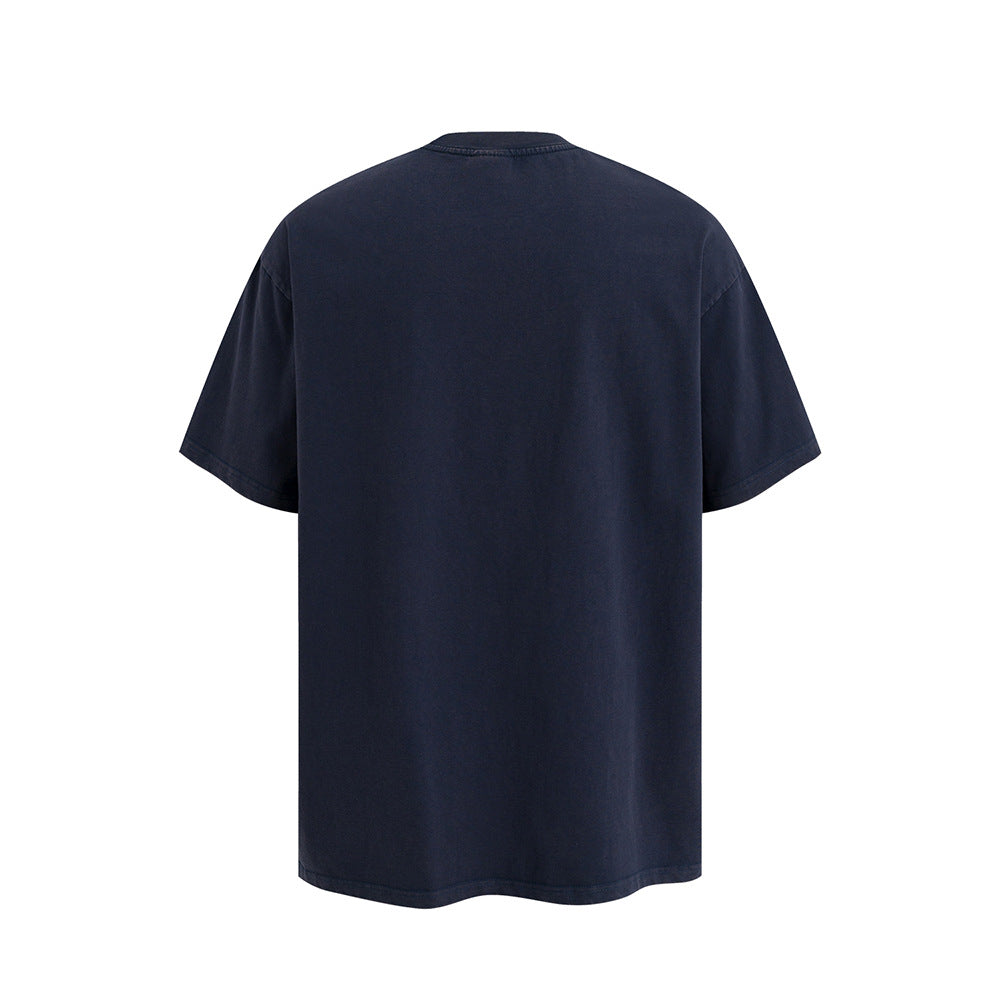 Nostalgia T Shirts Washed Vintage Short Sleeve T-Shirts