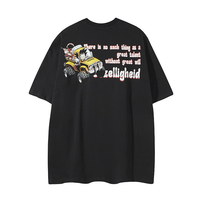 Nyc T Shirt Vintage Dragon Ball Printed Short Sleeve T-Shirt Summer Loose Casual Top