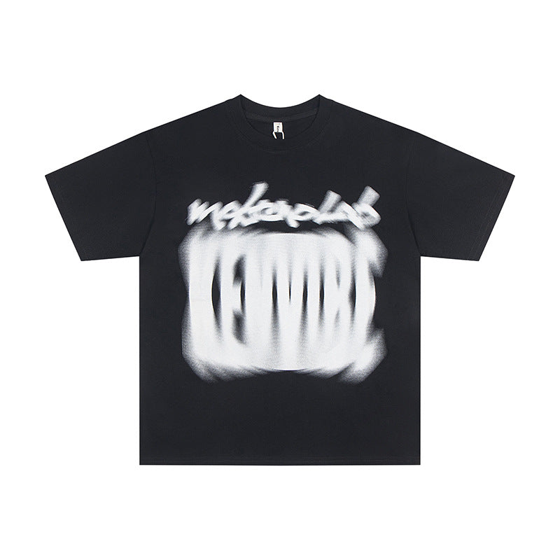 Marcas De Streetwear Vintage Alphabet Print Short Sleeve T-Shirt