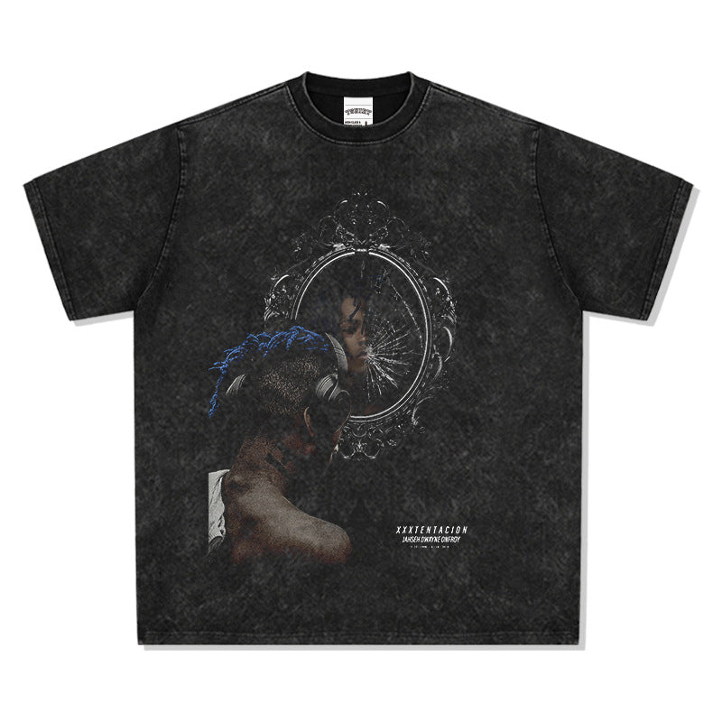 New york hip hop shop XXX Tentacion hip hop rap print short sleeve Vintage T shirt