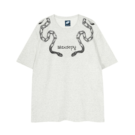 US drip outfits Summer Vintage Gradient Casual Loose Short Sleeve T-Shirts