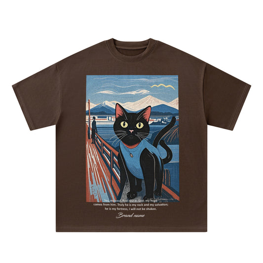 Camisetas streetwear Summer Vintage Pussy Letter Print Casual Loose Short Sleeve T-Shirt