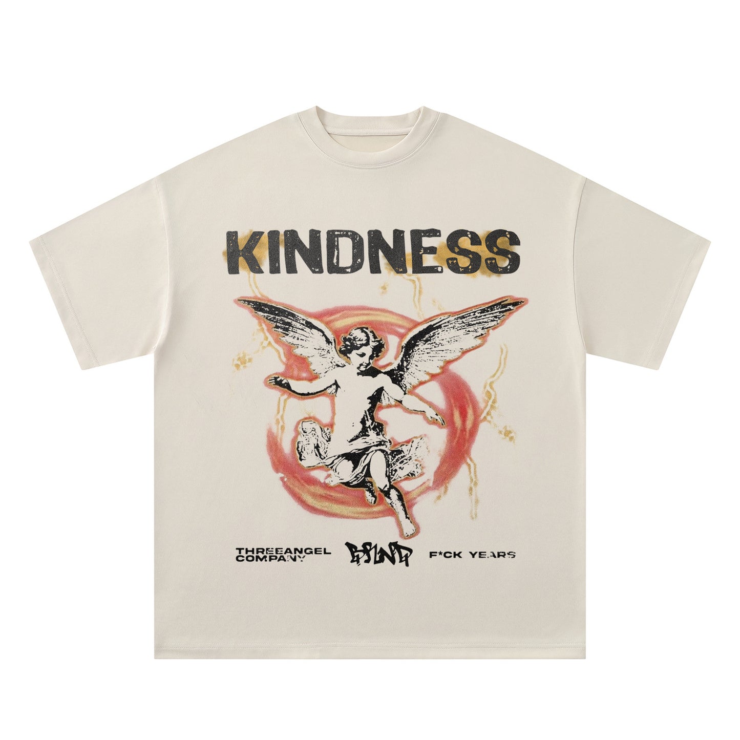 Camisetas Streetwear Summer Vintage Angel Letter Print Casual Loose Short Sleeve T-Shirt