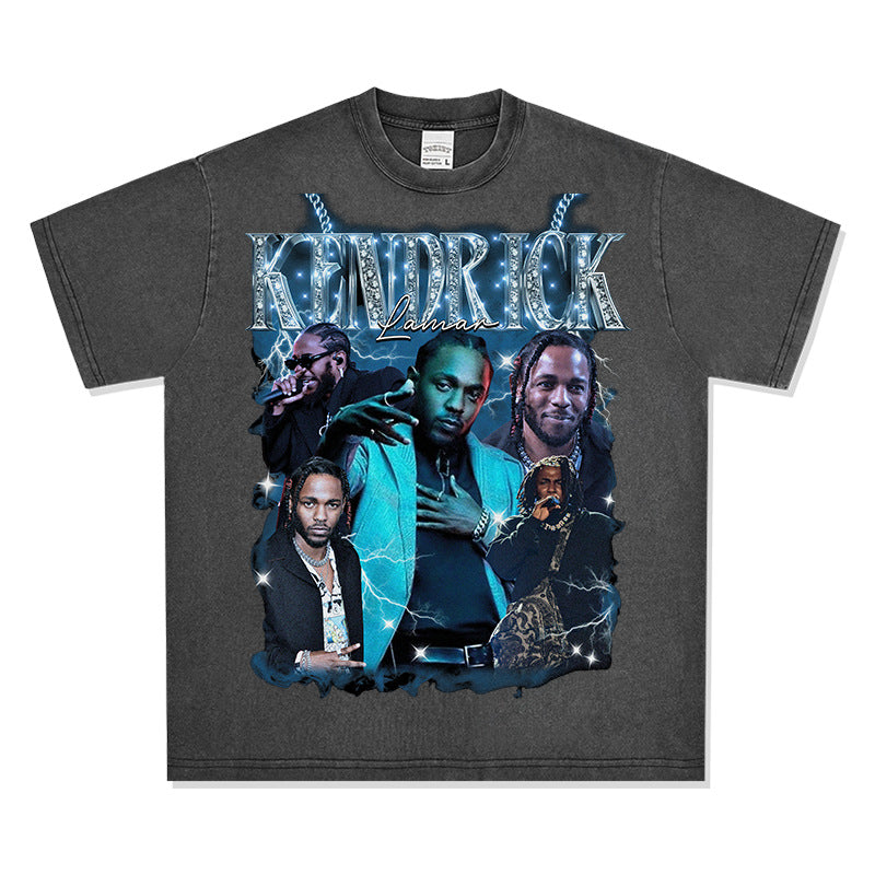 New york hip hop shop vintage hip hop kendrick la print short sleeve t-shirt