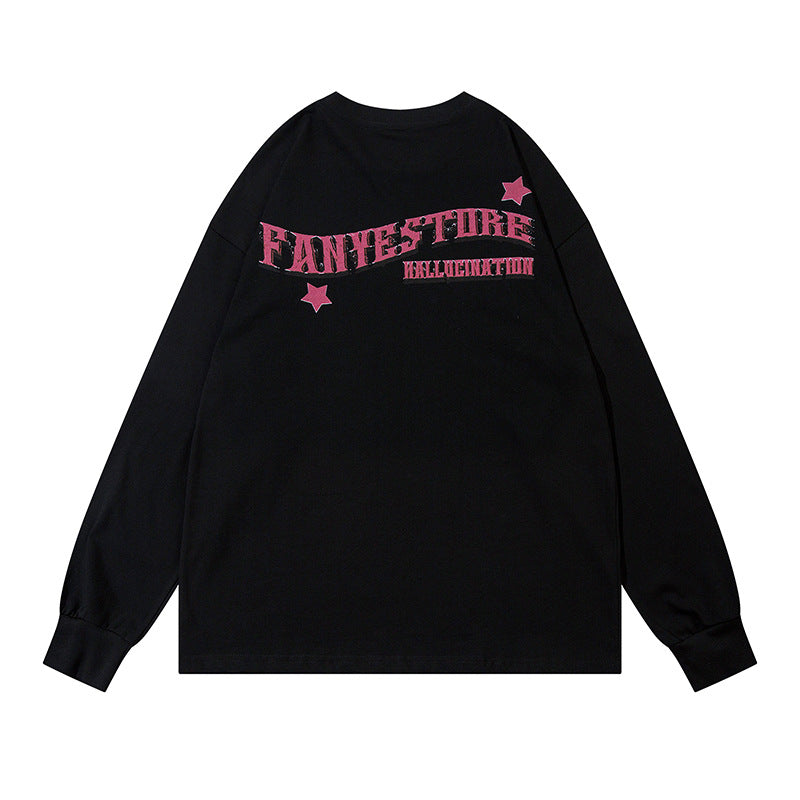 Vintage Usa Shirt Pussy Print Long Sleeve T-Shirt oversize