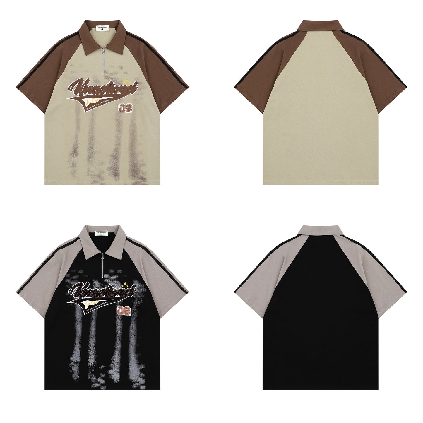 Hip Hop Clothing Summer Vintage Embroidered POLO Shirt Lapel T-Shirt