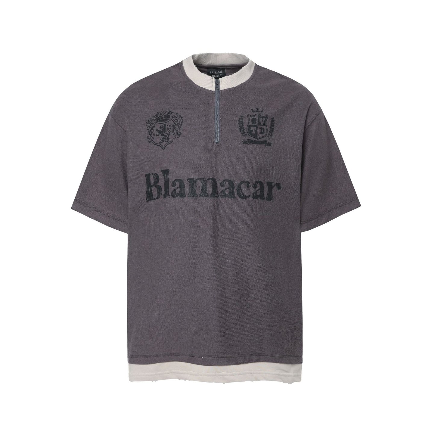 Hip hop clothing new york summer short sleeves retro washed old loose t-shirt