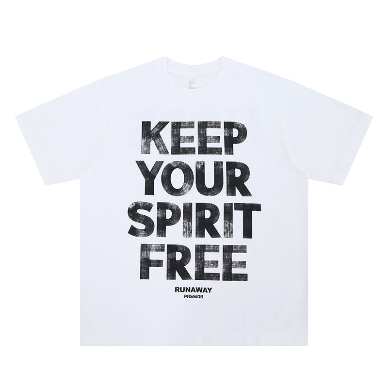 Vintage 90s Hip Hop Clothing Summer Crew Neck Short Sleeve T-Shirt