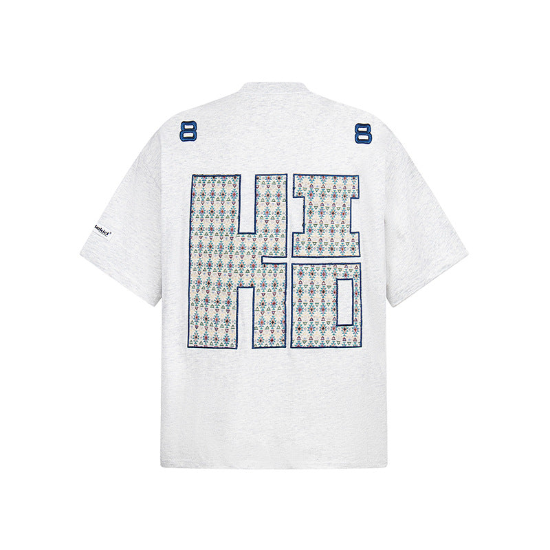 Hip Hop Clothes New York Vintage Embroidered Short Sleeve T-Shirt Summer Loose