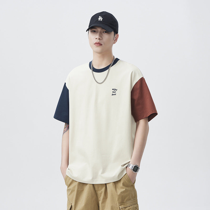 Mens T-shirts Short Sleeves Summer Loose Vintage
