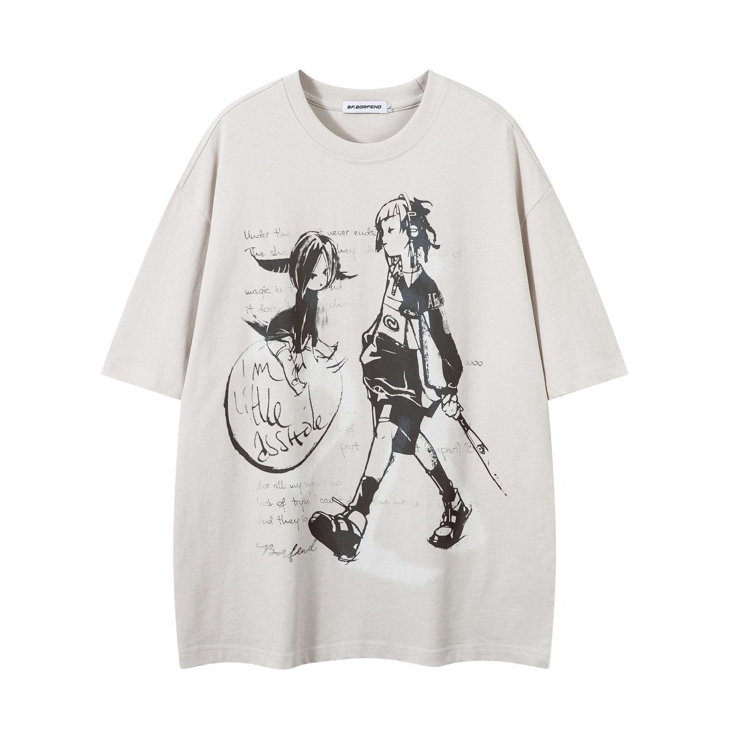 Remeras rock nacional summer vintage t-shirt loose graffiti print short sleeve