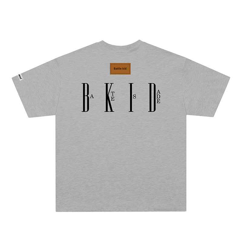Ropa Vintage Hombre Alphabet Print Short Sleeve T-Shirt