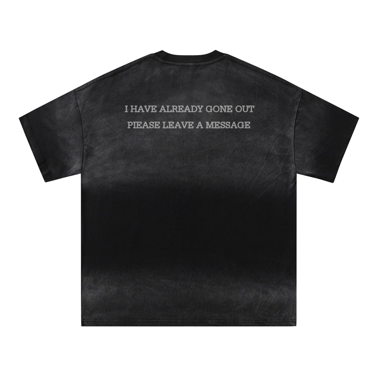 Distorted vintage vintage letter print short sleeve summer gradual change loose casual t-shirt