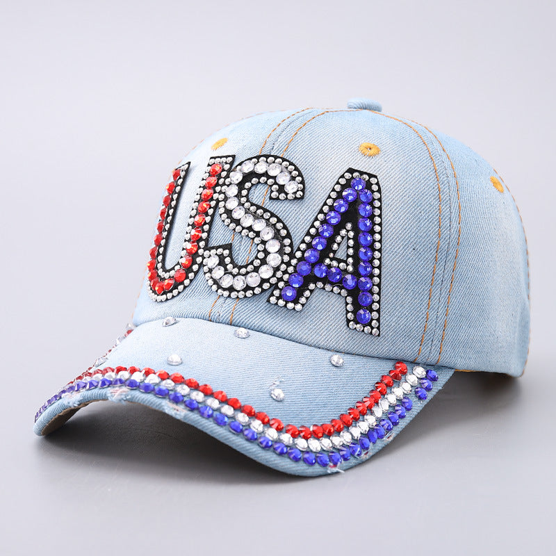Vintage Usa Cap Pentagram Dot Diamond Cap
