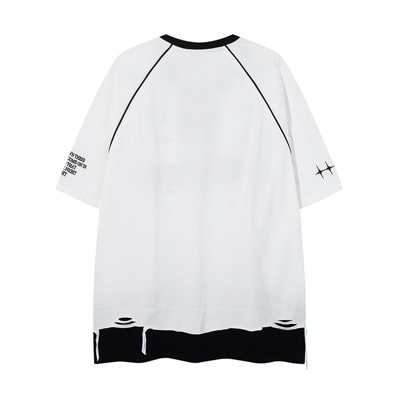 US drip outfits Summer Vintage Casual Loose Short Sleeve T-Shirts