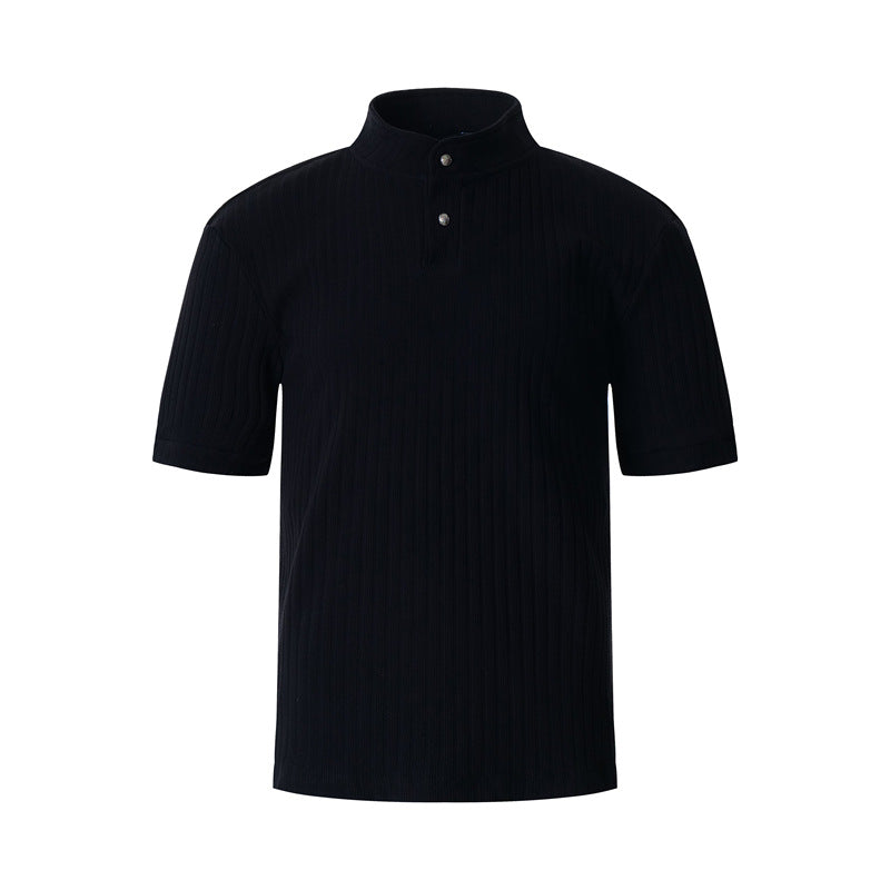 Casual Street Wear Vintage Crew Neck Knitted Short Sleeve T
