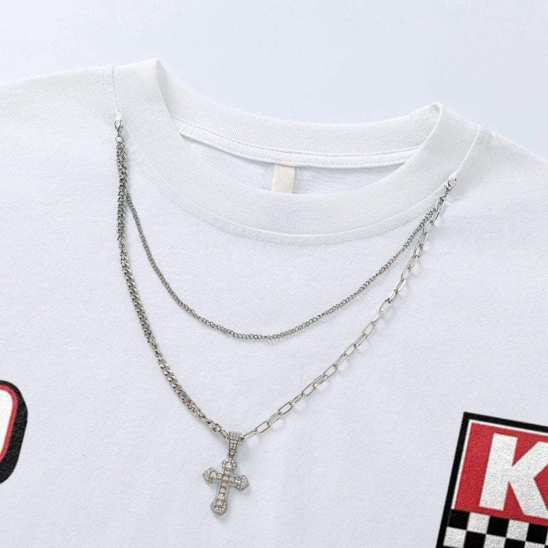 US drip outfits Summer Vintage Casual Loose Short Sleeve T-Shirts