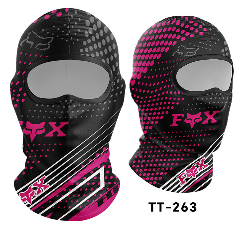 Cycling Windproof Hood Bionic Camouflage Printed Ice Silk Sunscreen Mask