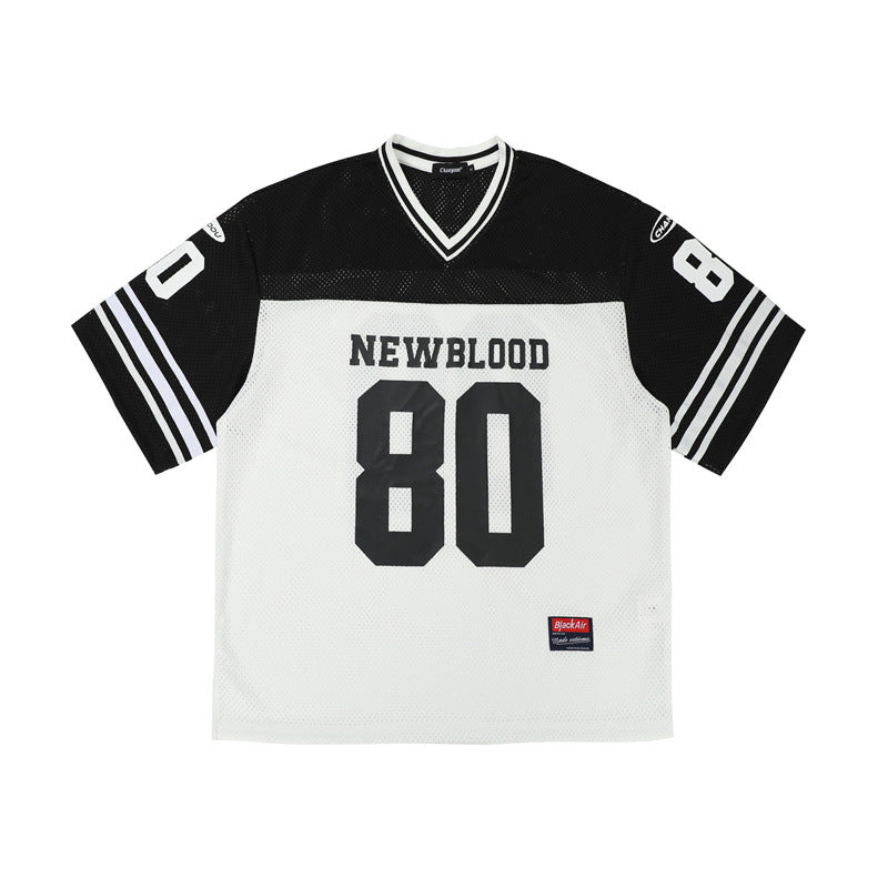 US drip outfits summer retro gradual change casual loose short sleeve T-Shirts