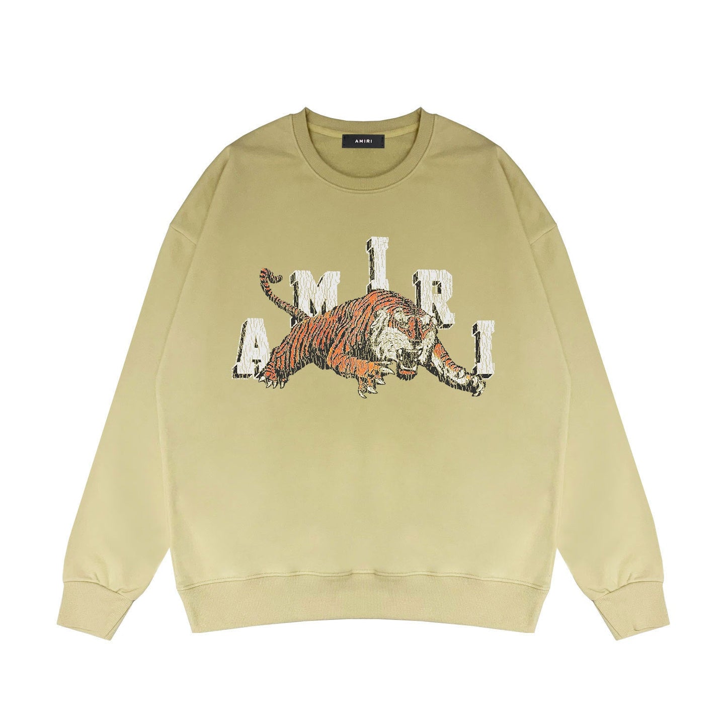 Amiri Long Sleeved Shirt Fashion Brand Crew Sweatshirts round Neck Sweater