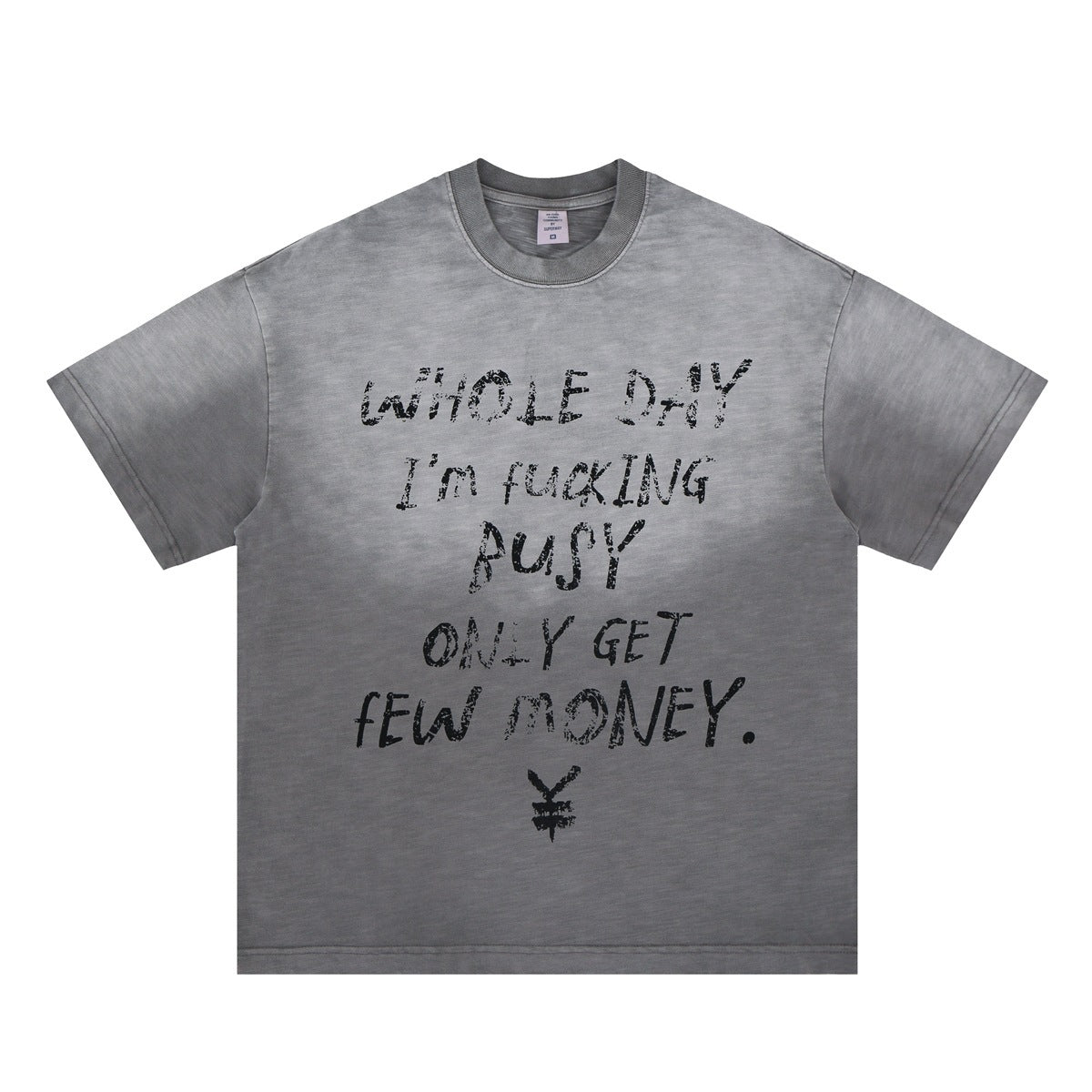 Vintage 90s Hip Hop Clothing Summer Graffiti Letter Print Short Sleeve T-Shirt
