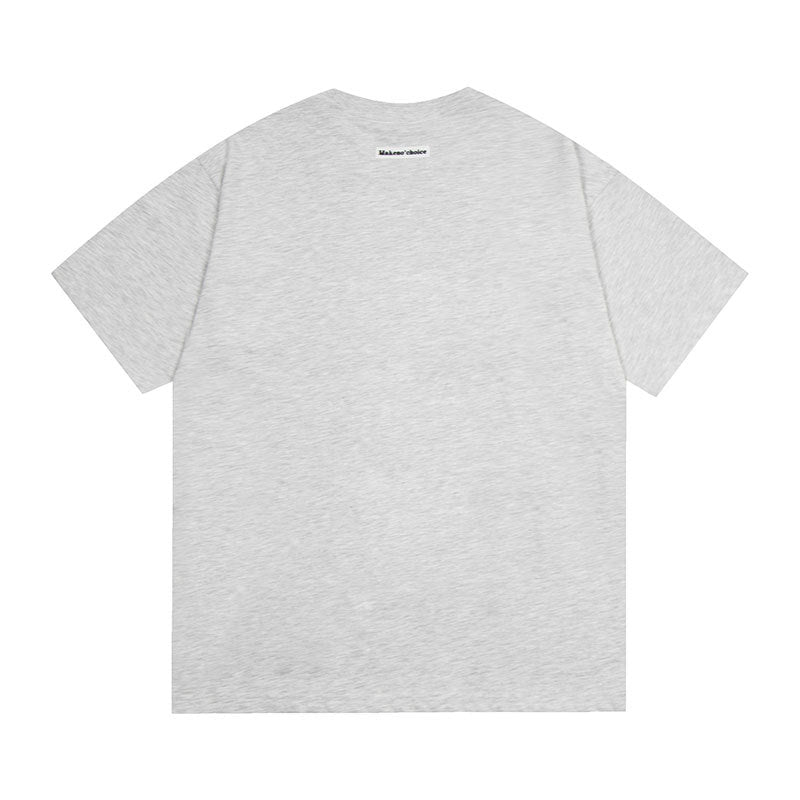 Marcas De Streetwear Loose Tomato Print Crew Neck Short Sleeve T-Shirt