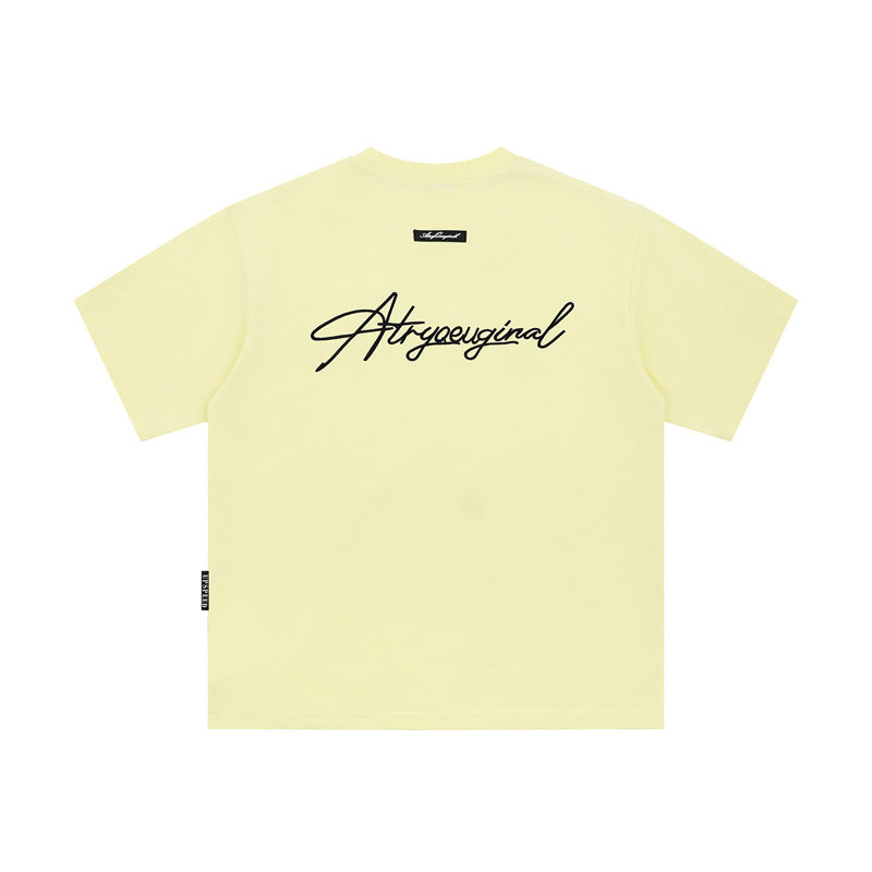 Camisas Retros Embroidered Short Sleeve Loose T-Shirt