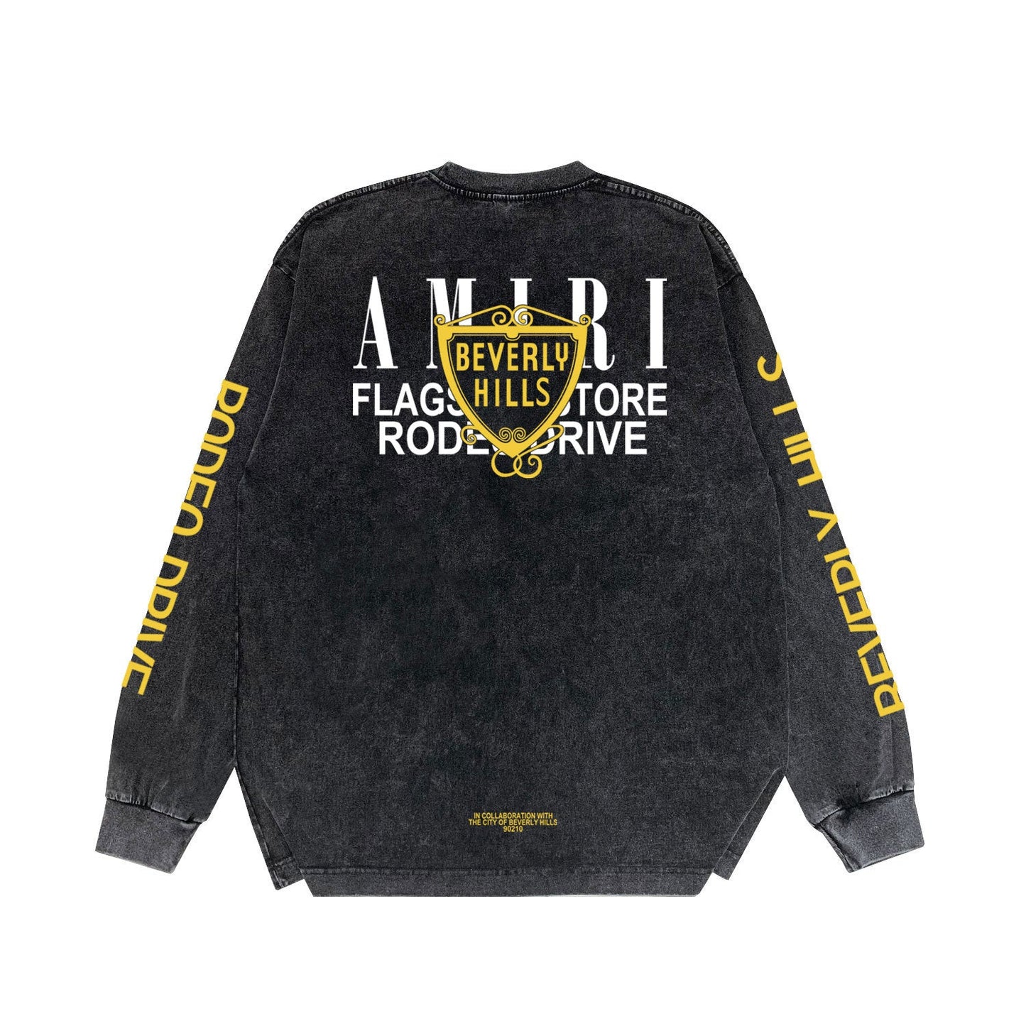 Amiri Long-Sleeve Shirt Vintage Distressed Long Sleeve T-shirt