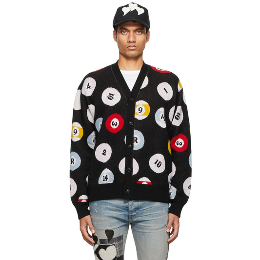 Amiri Sweatshirt Table Tennis Jacquard Wool Cardigan Sweater