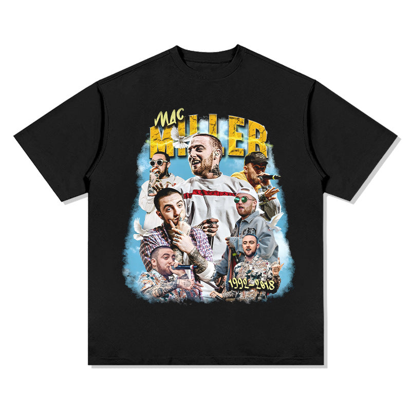 Cool t rapper mac miller hip hop singer print short sleeve t-shirt