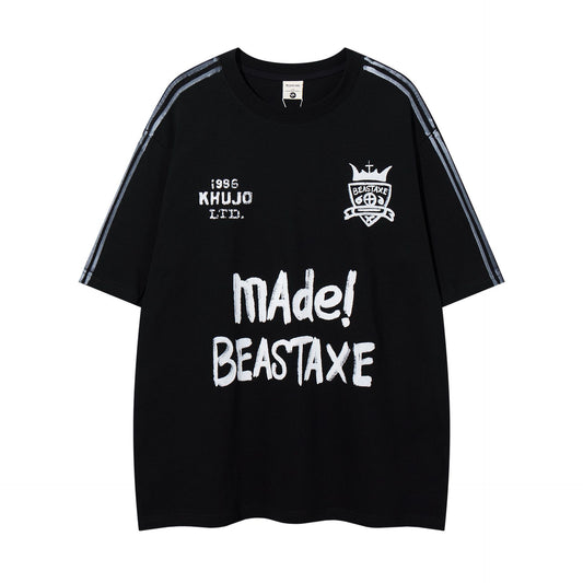 60s Style T Shirts Summer Vintage Graffiti Print Short Sleeve T-Shirt