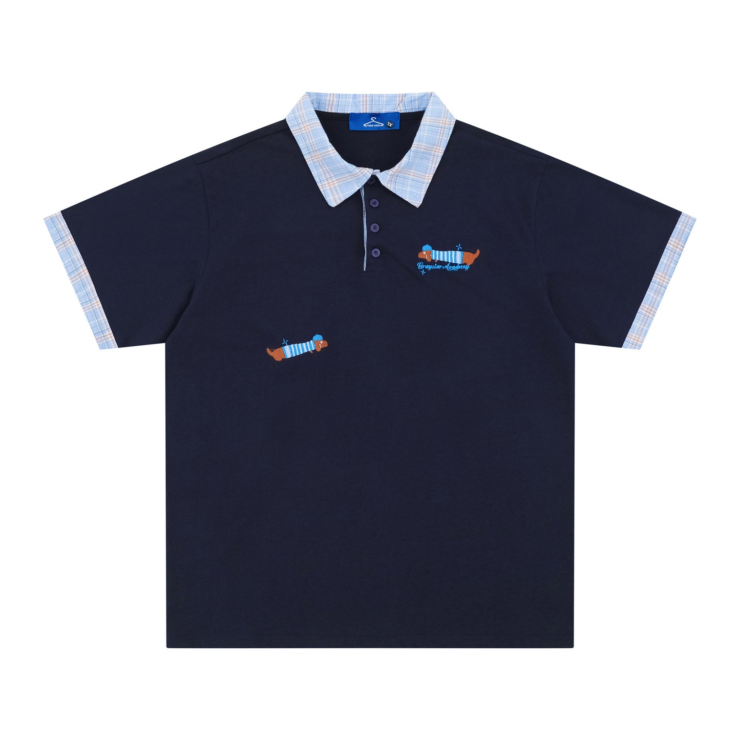 US drip outfits summer vintage polo collar t-shirt casual loose short sleeve t-shirts