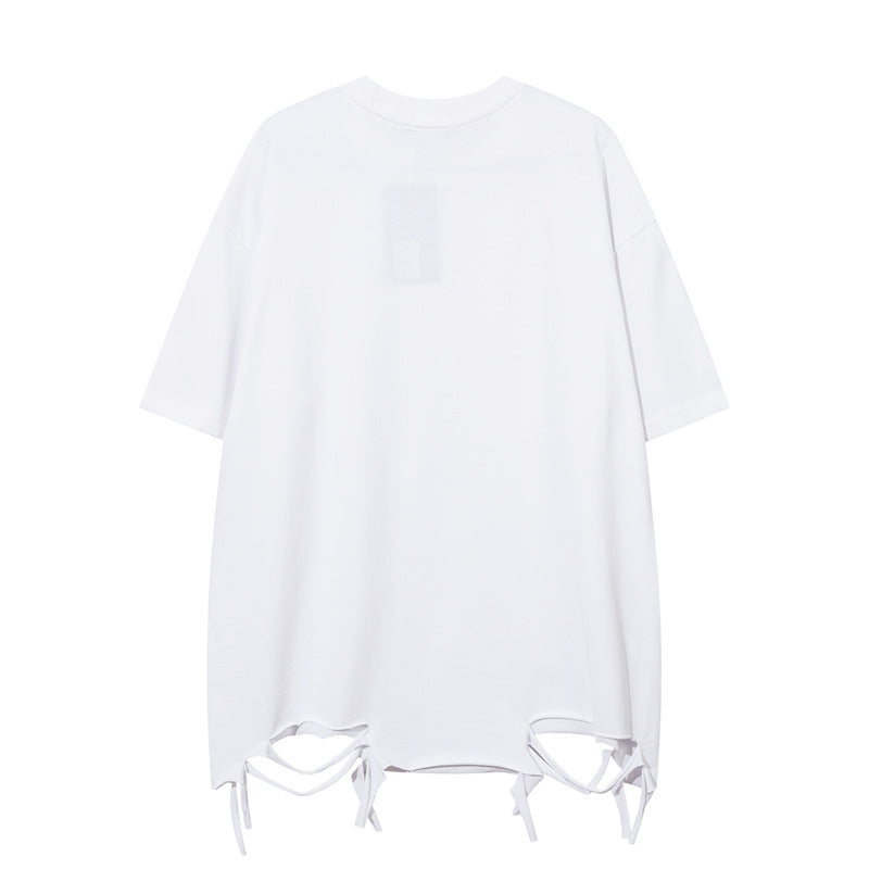 Camisas Retros Necklace Short Sleeve T-Shirt