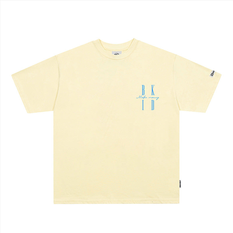 Ropa Vintage Hombre Alphabet Print Short Sleeve T-Shirt