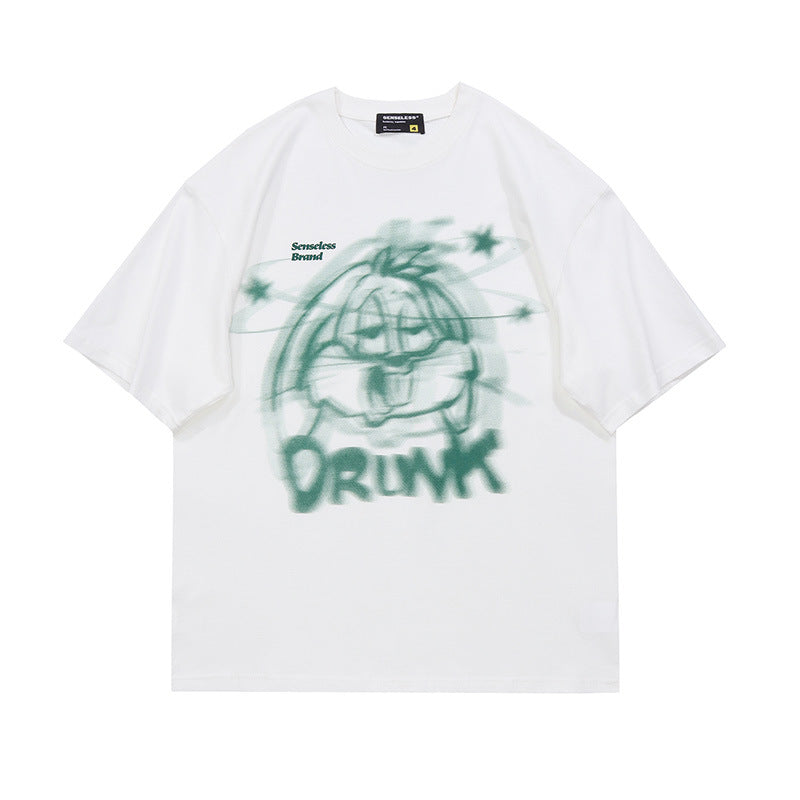 Vice streetwear Bunny Print Short Sleeve Casual T-Shirt Summer T-Shirts
