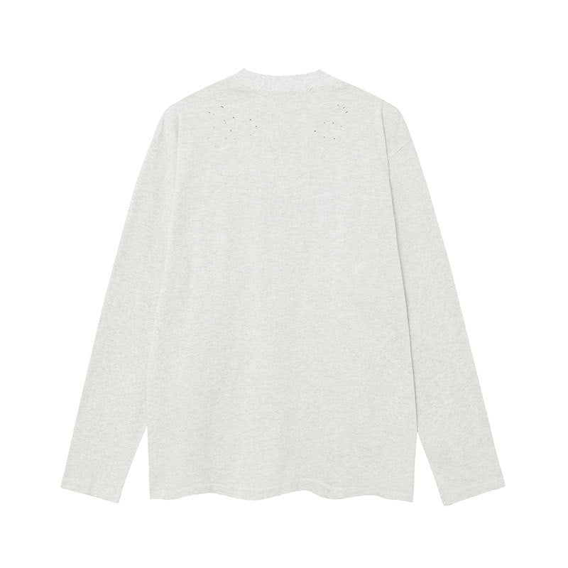 Marcas De Streetwear Ghost Print Long Sleeve T-Shirt