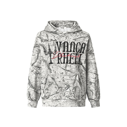 Streetwear Hoodie Vintage Vintage Full Print Hooded Sweater Hip Hop Loose Hoodie